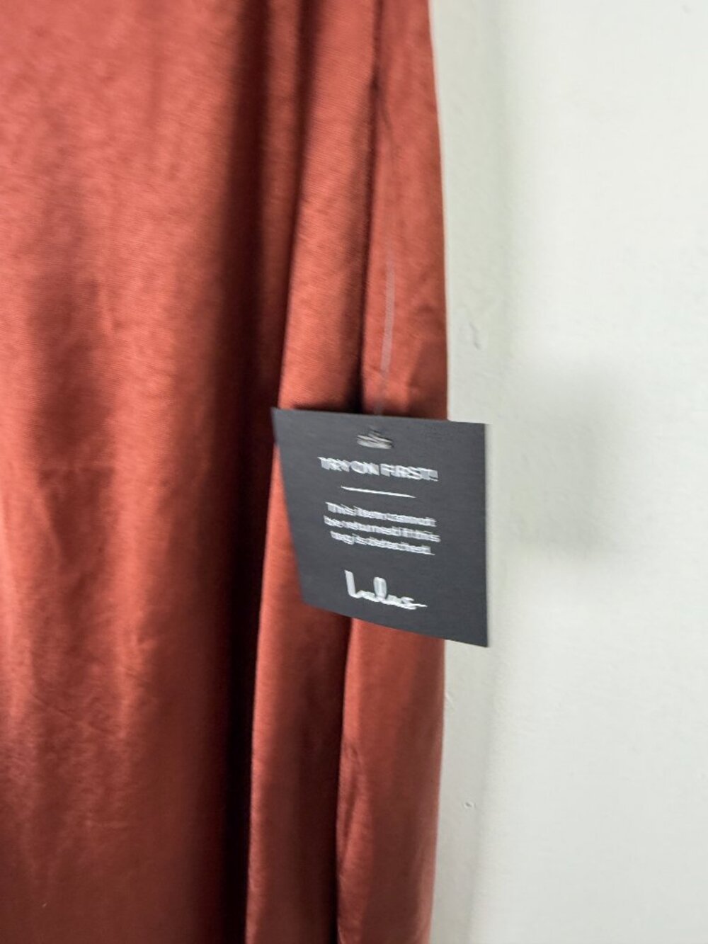 NWT Lulus Love in Your Life Rust Brown Satin Halter Maxi Dress Size XS NEW - Picture 6 of 14